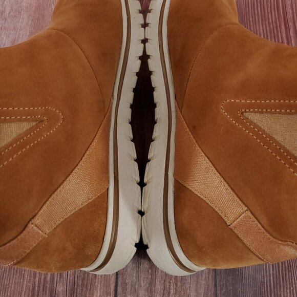 Sorel Womens Size 11 Elk Cozy Ankle Boots Booties Pull On Nubuck Leather Brown - Picture 10 of 15